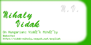 mihaly vidak business card